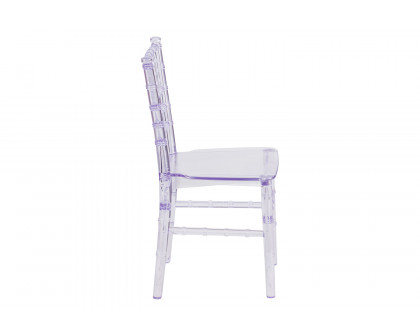 BLNK HERCULES Child’s Resin Party and Event Chiavari Chair - Transparent Crystal