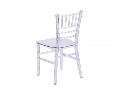 BLNK HERCULES Child’s Resin Party and Event Chiavari Chair - Transparent Crystal