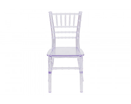 BLNK HERCULES Child’s Resin Party and Event Chiavari Chair - Transparent Crystal