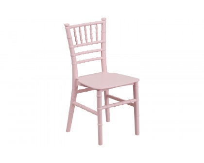 BLNK HERCULES Child’s Resin Party and Event Chiavari Chair - Pink