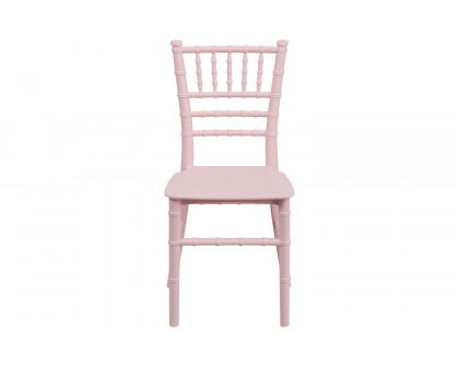 BLNK HERCULES Child’s Resin Party and Event Chiavari Chair - Pink