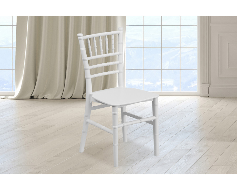 BLNK HERCULES Child’s Resin Party and Event Chiavari Chair - White