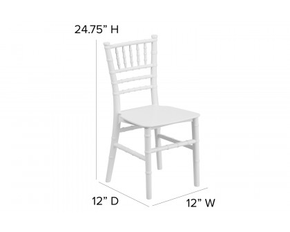 BLNK HERCULES Child’s Resin Party and Event Chiavari Chair - White