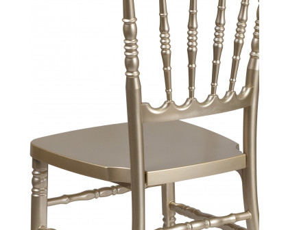 BLNK HERCULES Series Resin Stacking Napoleon Chair - Gold