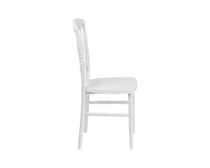 BLNK HERCULES Series Resin Stacking Napoleon Chair - White