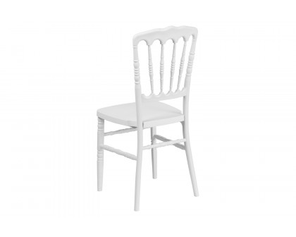 BLNK HERCULES Series Resin Stacking Napoleon Chair - White