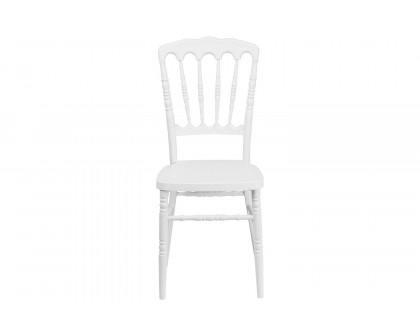 BLNK HERCULES Series Resin Stacking Napoleon Chair - White