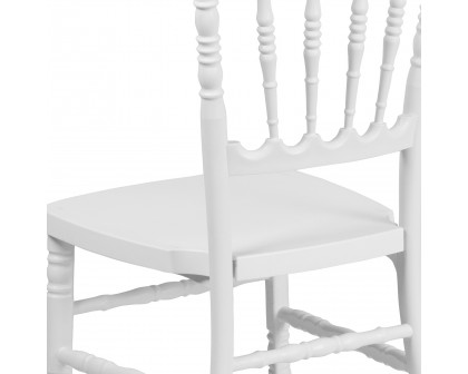 BLNK HERCULES Series Resin Stacking Napoleon Chair - White