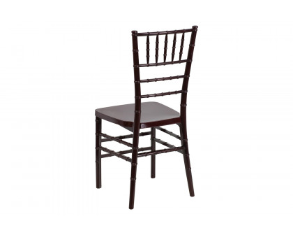 BLNK™ HERCULES PREMIUM Series Resin Stacking Chiavari Chair - Mahogany