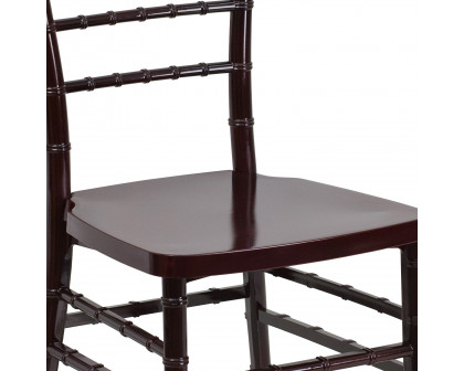 BLNK™ HERCULES PREMIUM Series Resin Stacking Chiavari Chair - Mahogany