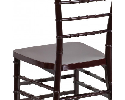 BLNK™ HERCULES PREMIUM Series Resin Stacking Chiavari Chair - Mahogany