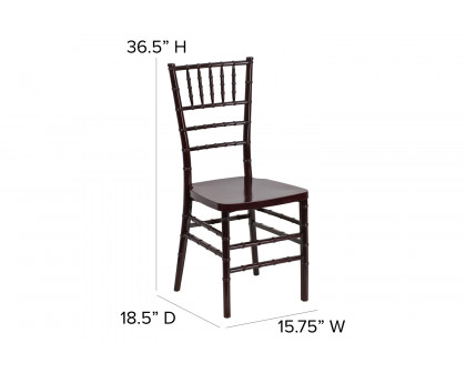 BLNK™ HERCULES PREMIUM Series Resin Stacking Chiavari Chair - Mahogany