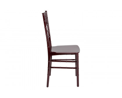 BLNK HERCULES Series Resin Stacking Chiavari Chair - Mahogany