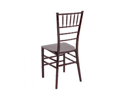 BLNK HERCULES Series Resin Stacking Chiavari Chair - Mahogany