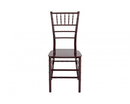 BLNK HERCULES Series Resin Stacking Chiavari Chair - Mahogany