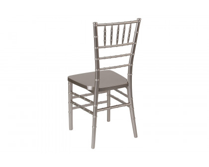 BLNK HERCULES PREMIUM Series Resin Stacking Chiavari Chair - Pewter