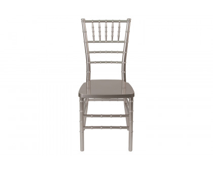 BLNK HERCULES PREMIUM Series Resin Stacking Chiavari Chair - Pewter