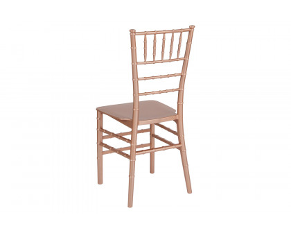 BLNK HERCULES Series Resin Stacking Chiavari Chair - Rose Gold