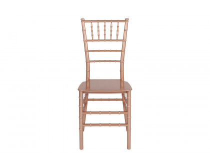 BLNK HERCULES Series Resin Stacking Chiavari Chair - Rose Gold