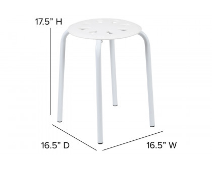 BLNK Bailey Plastic Nesting Stack Stools 5 Pack - Assorted, 17.5"H Seat