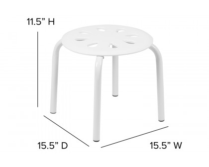 BLNK Bailey Plastic Nesting Stack Stools 5 Pack - Assorted, 11.5"H Seat