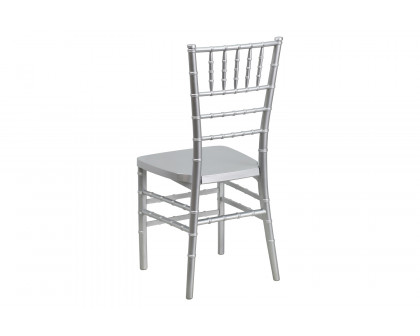 BLNK HERCULES PREMIUM Series Resin Stacking Chiavari Chair - Silver