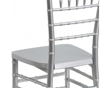 BLNK HERCULES PREMIUM Series Resin Stacking Chiavari Chair - Silver