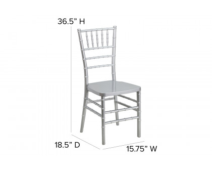 BLNK HERCULES PREMIUM Series Resin Stacking Chiavari Chair - Silver