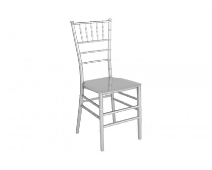 BLNK HERCULES Series Resin Stacking Chiavari Chair - Silver