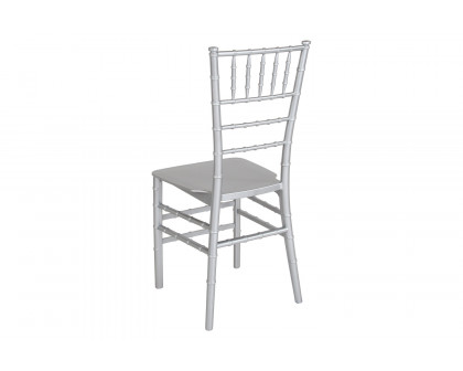 BLNK HERCULES Series Resin Stacking Chiavari Chair - Silver