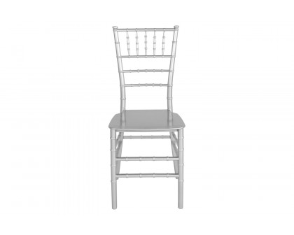 BLNK HERCULES Series Resin Stacking Chiavari Chair - Silver