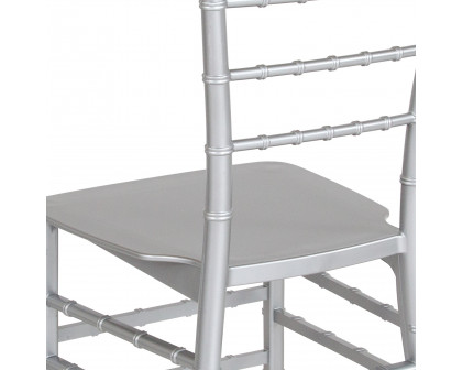 BLNK HERCULES Series Resin Stacking Chiavari Chair - Silver