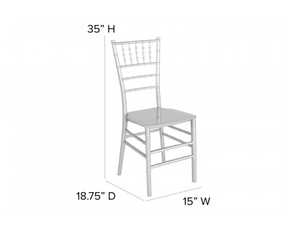 BLNK HERCULES Series Resin Stacking Chiavari Chair - Silver