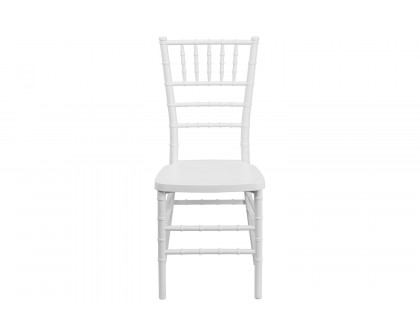 BLNK HERCULES PREMIUM Series Resin Stacking Chiavari Chair - Matte White