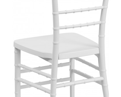 BLNK HERCULES PREMIUM Series Resin Stacking Chiavari Chair - Matte White