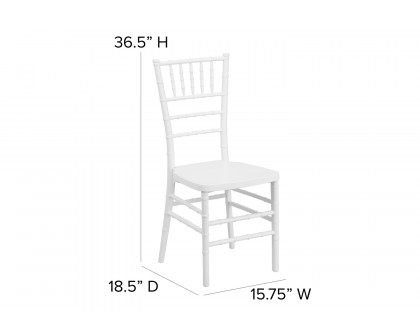 BLNK HERCULES PREMIUM Series Resin Stacking Chiavari Chair - Matte White