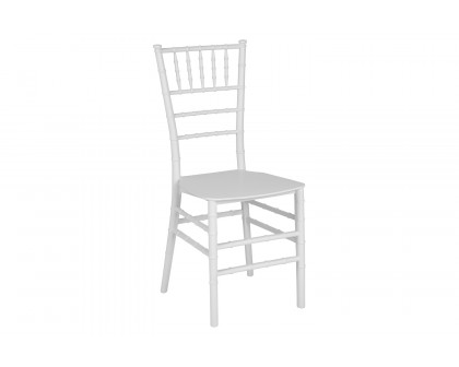 BLNK HERCULES Series Resin Stacking Chiavari Chair - White