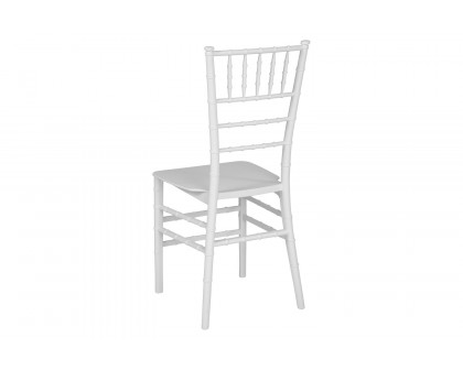 BLNK HERCULES Series Resin Stacking Chiavari Chair - White