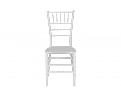 BLNK HERCULES Series Resin Stacking Chiavari Chair - White