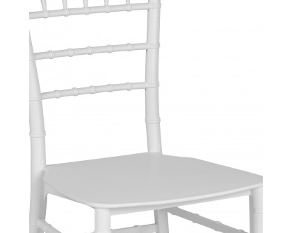 BLNK HERCULES Series Resin Stacking Chiavari Chair - White