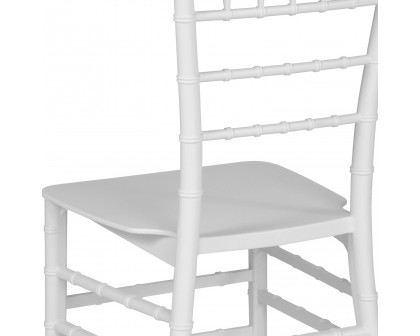 BLNK HERCULES Series Resin Stacking Chiavari Chair - White