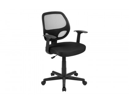 BLNK Flash Fundamentals Mid-Back Mesh Swivel Ergonomic Task Office Chair with Arms - Black