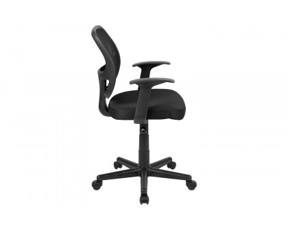 BLNK Flash Fundamentals Mid-Back Mesh Swivel Ergonomic Task Office Chair with Arms - Black