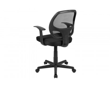 BLNK Flash Fundamentals Mid-Back Mesh Swivel Ergonomic Task Office Chair with Arms - Black