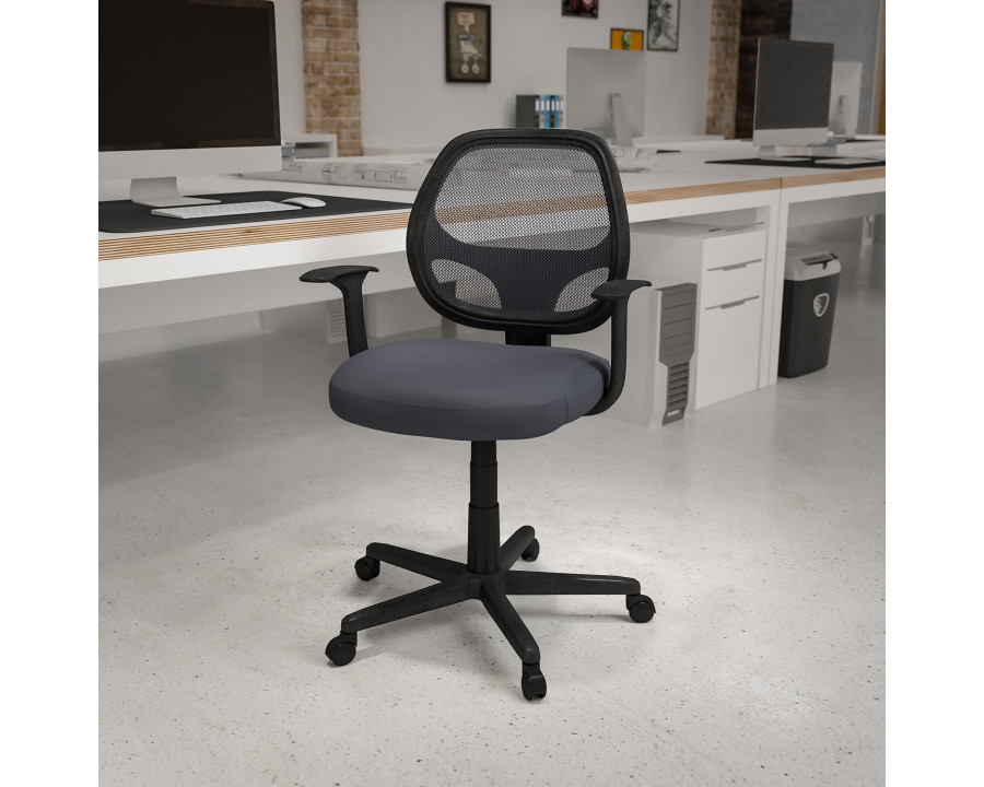 BLNK Flash Fundamentals Mid-Back Mesh Swivel Ergonomic Task Office Chair with Arms