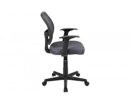 BLNK Flash Fundamentals Mid-Back Mesh Swivel Ergonomic Task Office Chair with Arms - Gray