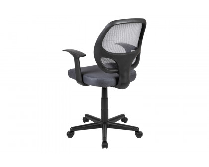 BLNK Flash Fundamentals Mid-Back Mesh Swivel Ergonomic Task Office Chair with Arms - Gray