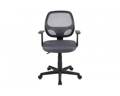 BLNK Flash Fundamentals Mid-Back Mesh Swivel Ergonomic Task Office Chair with Arms - Gray