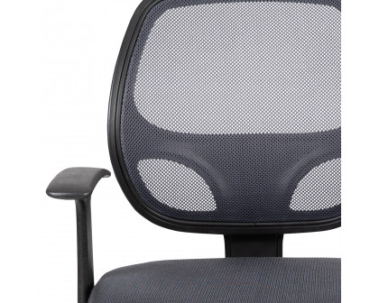 BLNK Flash Fundamentals Mid-Back Mesh Swivel Ergonomic Task Office Chair with Arms - Gray