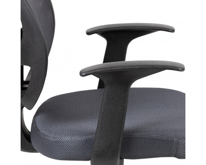 BLNK Flash Fundamentals Mid-Back Mesh Swivel Ergonomic Task Office Chair with Arms - Gray